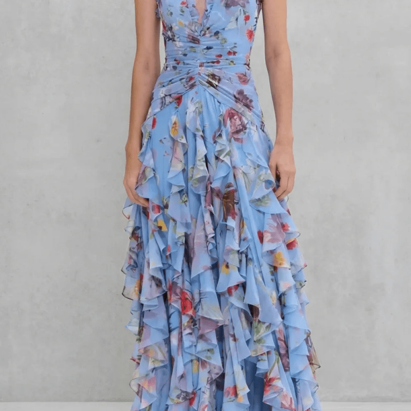 Bela™ | Vestido Super Elegante, com um Design Floral Romântico e Femino - Maxi Dresses | Benedita Lisboa