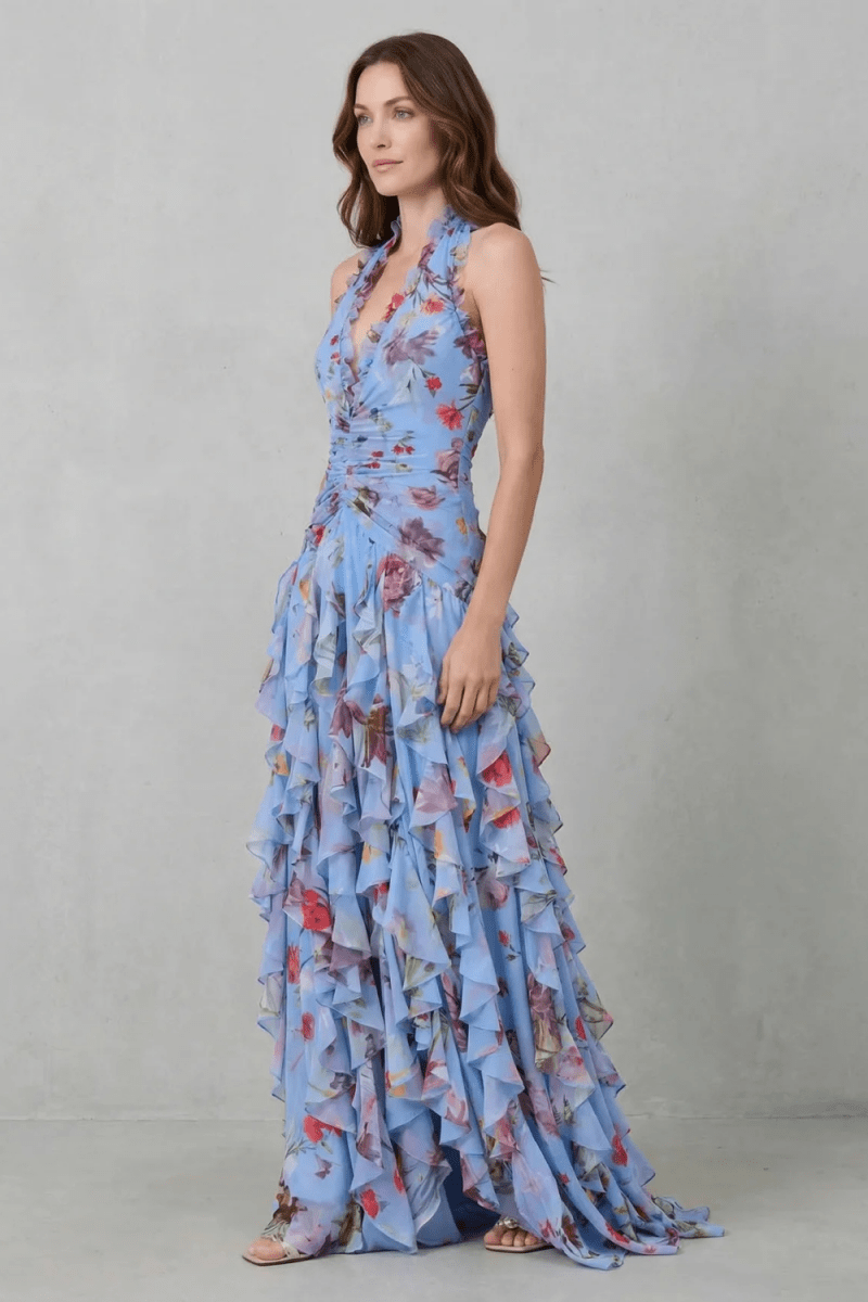 Bela™ | Vestido Super Elegante, com um Design Floral Romântico e Femino - Maxi Dresses | Benedita Lisboa