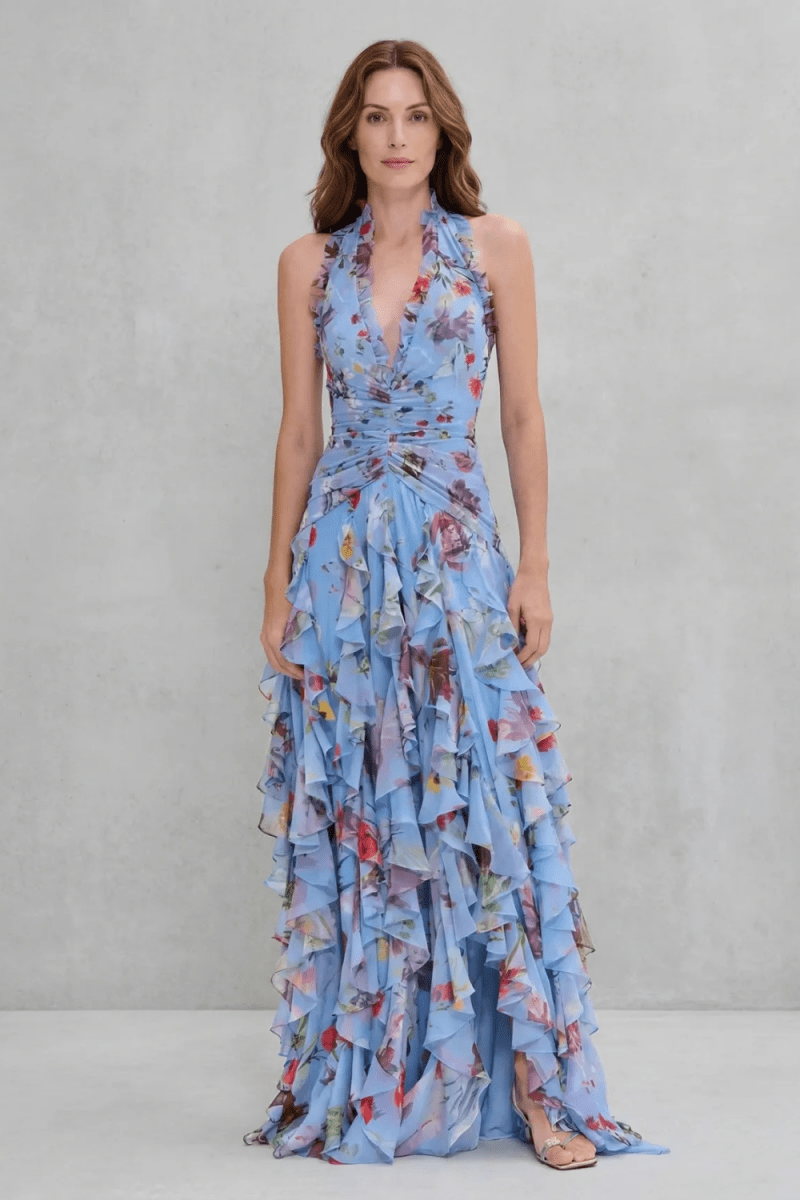 Bela™ | Vestido Super Elegante, com um Design Floral Romântico e Femino - Maxi Dresses | Benedita Lisboa