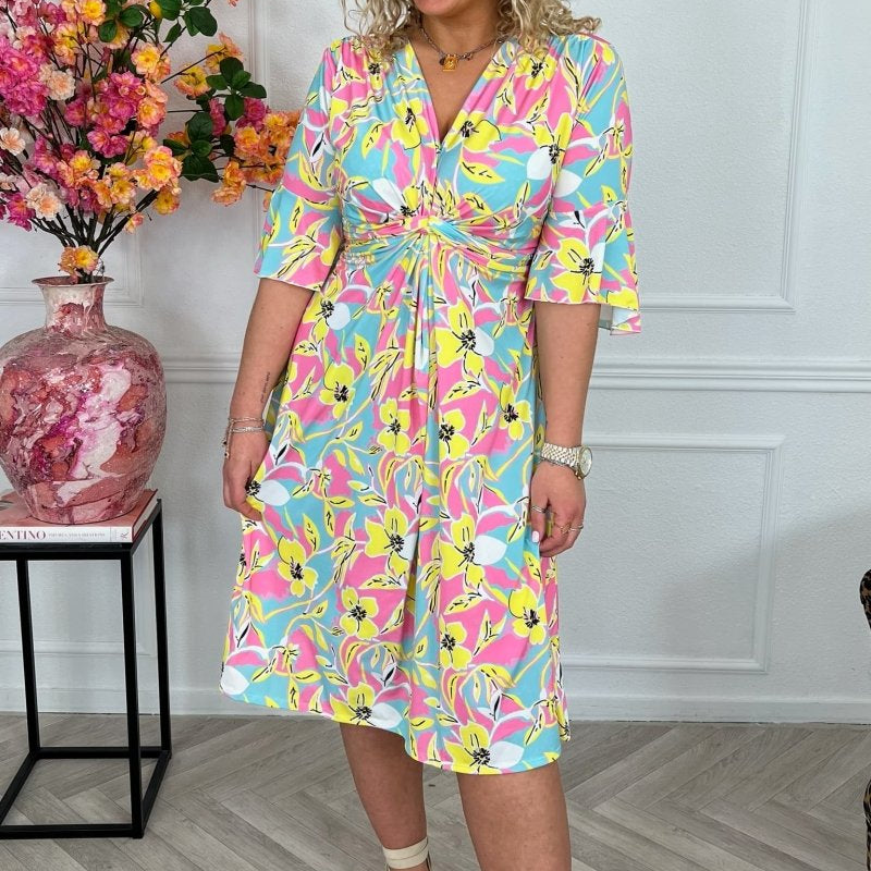 Belizanda™ | Vestido Elegante Floral - | Benedita Lisboa
