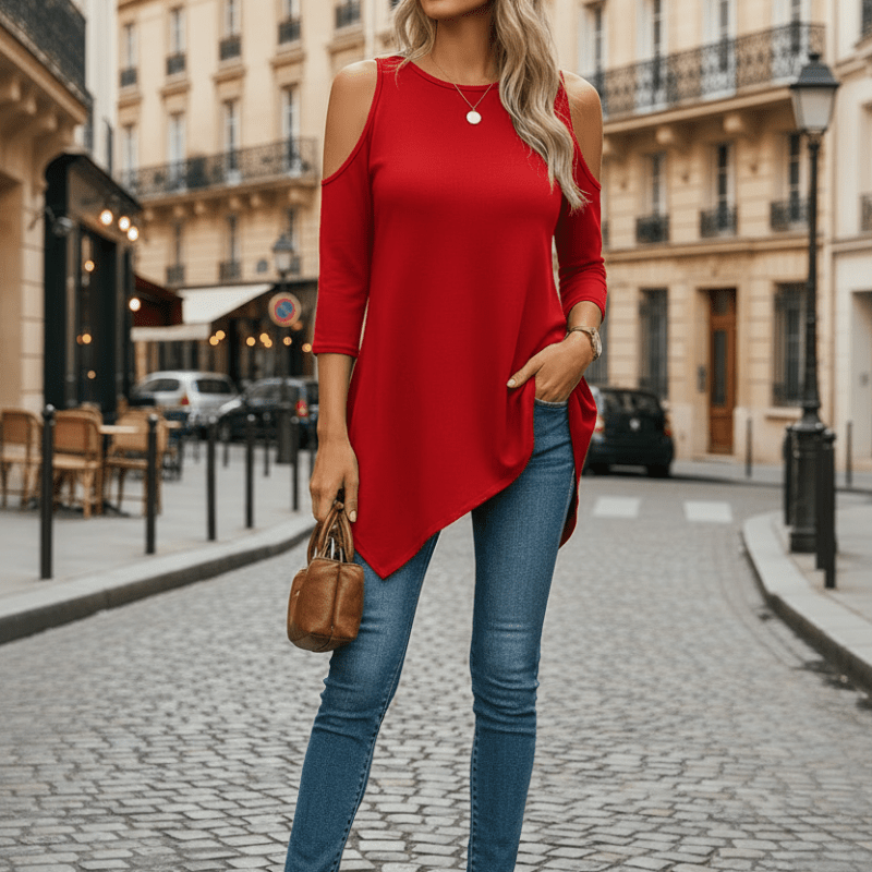 Bianca™ | Camisola Super Elegante e Confortável, Ideal para Dias Quentes - Maglie da donna | Benedita Lisboa