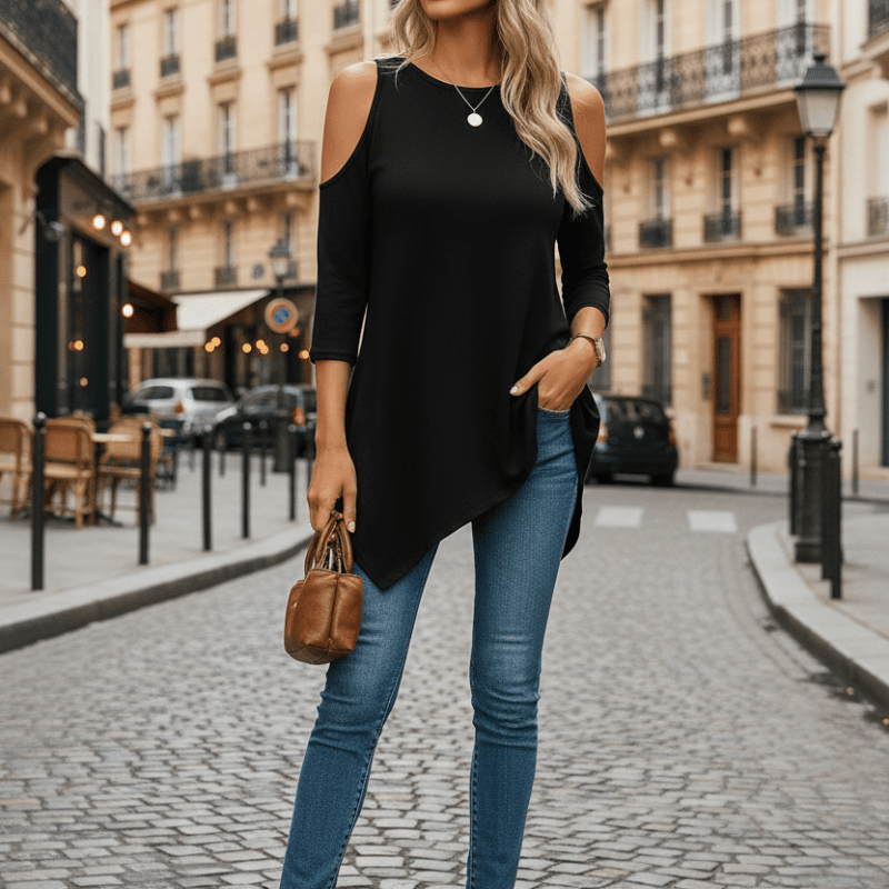Bianca™ | Camisola Super Elegante e Confortável, Ideal para Dias Quentes - Maglie da donna | Benedita Lisboa