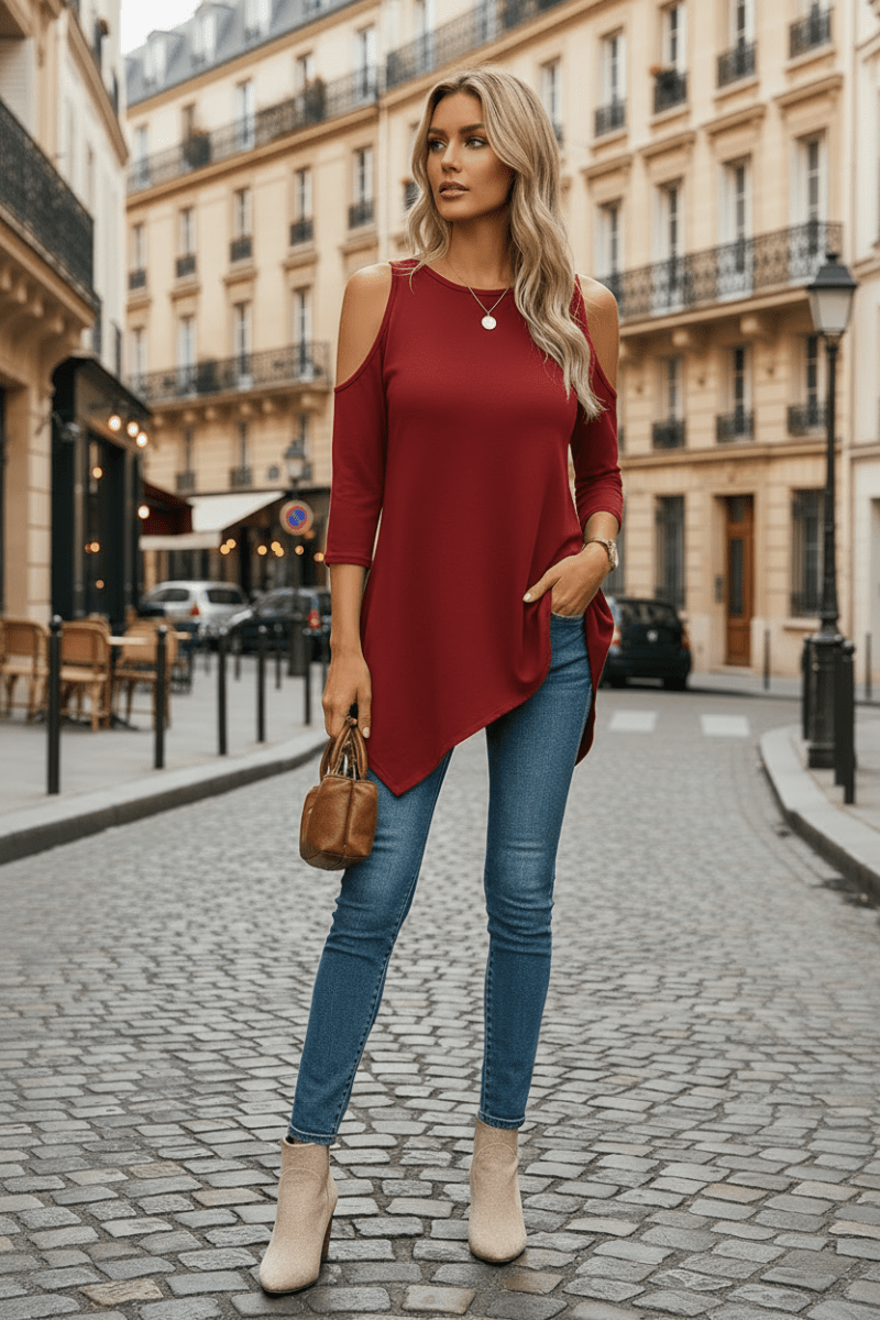 Bianca™ | Camisola Super Elegante e Confortável, Ideal para Dias Quentes - Maglie da donna | Benedita Lisboa