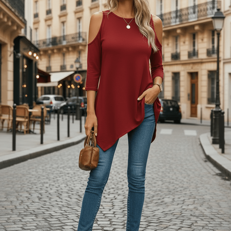 Bianca™ | Camisola Super Elegante e Confortável, Ideal para Dias Quentes - Maglie da donna | Benedita Lisboa
