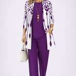 Bianca™ | Conjunto de 3 Peças Roxo e Branco - | Benedita Lisboa
