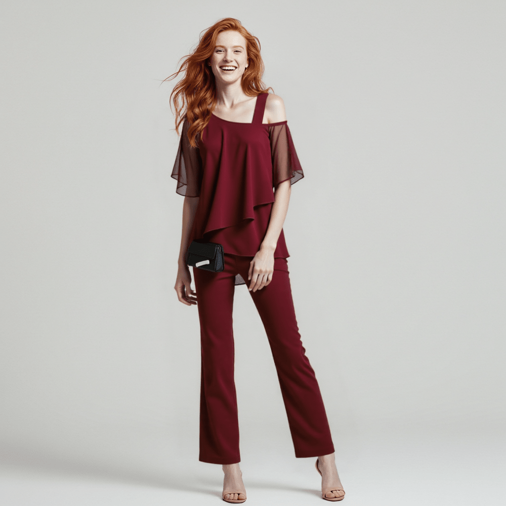Bianca™ | Elegância Atemporal em Conjunto com Ombros à Mostra - | Benedita Lisboa