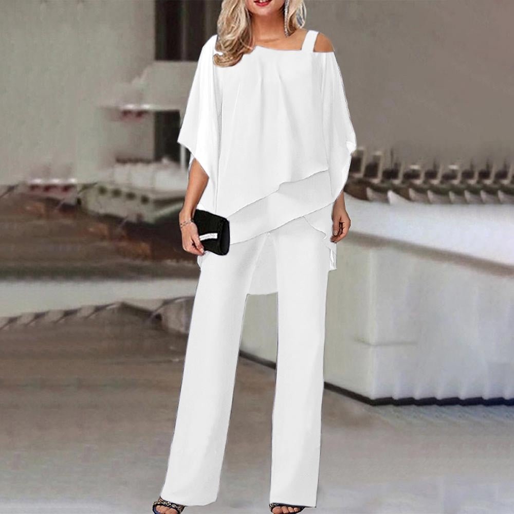 Bianca™ | Elegância Atemporal em Conjunto com Ombros à Mostra - | Benedita Lisboa