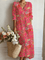 Bianca™ | Vestido Boho Longo Rosa com Flores e Palmeiras - Vestido | Benedita Lisboa