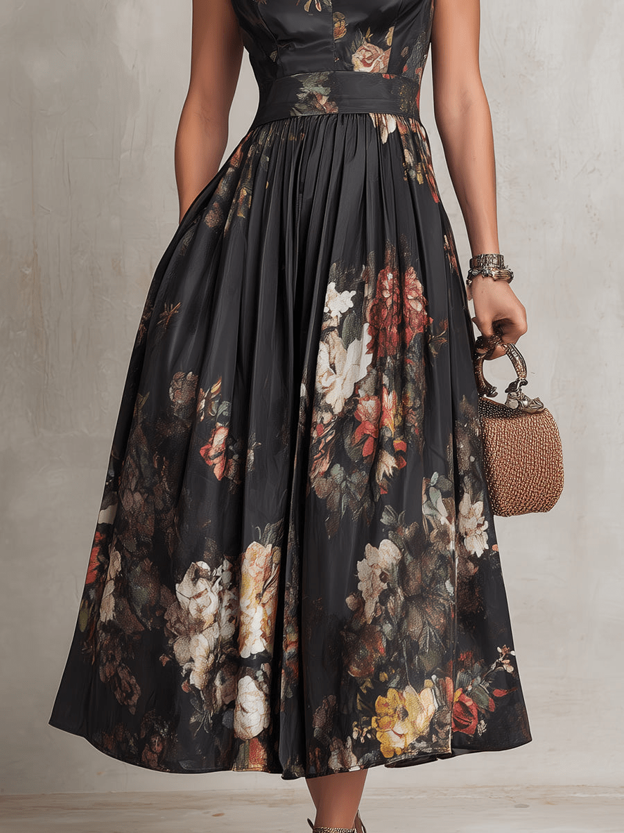 Bianca™ | Vestido Midi Floral, Super Elegante e Confortável - | Benedita Lisboa