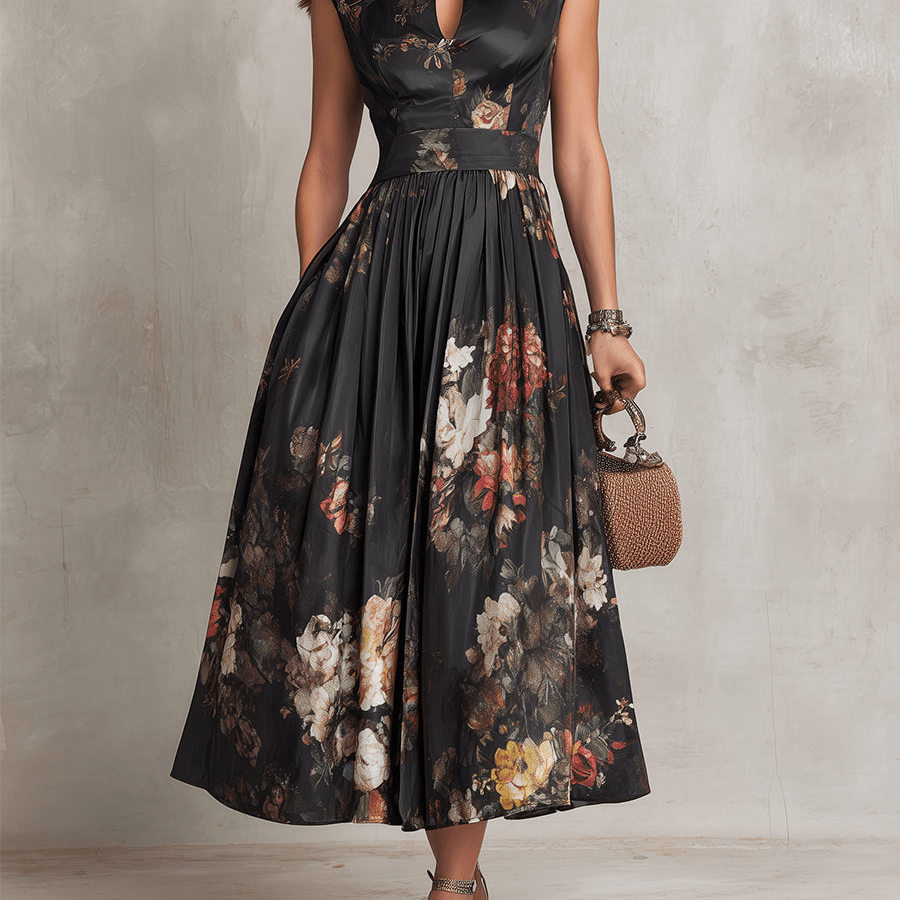 Bianca™ | Vestido Midi Floral, Super Elegante e Confortável - | Benedita Lisboa