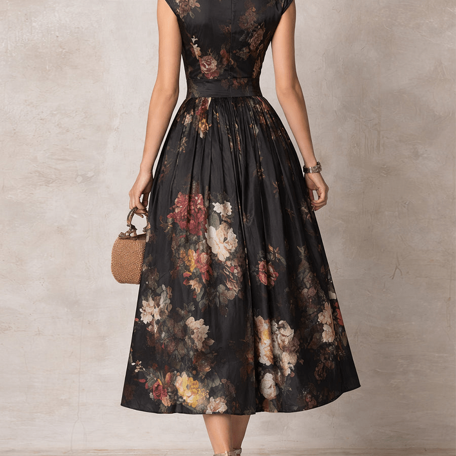 Bianca™ | Vestido Midi Floral, Super Elegante e Confortável - | Benedita Lisboa