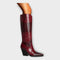 Botas com Design Croco e Salto Elegante - | Benedita Lisboa