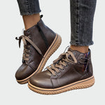 Botas de couro ortopédicas de cano baixo - | Benedita Lisboa