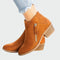 Botas de couro ortopédicas premium com salto para o inverno - | Benedita Lisboa