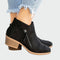Botas de couro ortopédicas premium com salto para o inverno - | Benedita Lisboa