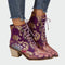 Botins de couro com flores - | Benedita Lisboa