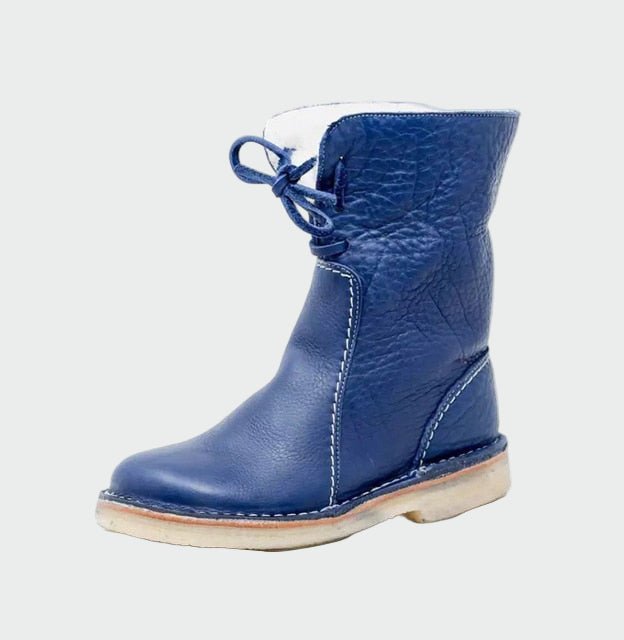 Botins de couro impermeáveis com forro de lã - | Benedita Lisboa