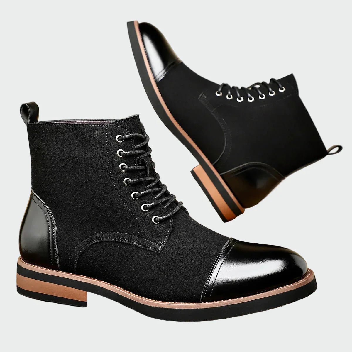 Botins de couro Oxford - | Benedita Lisboa