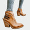 Botins de couro retro - | Benedita Lisboa