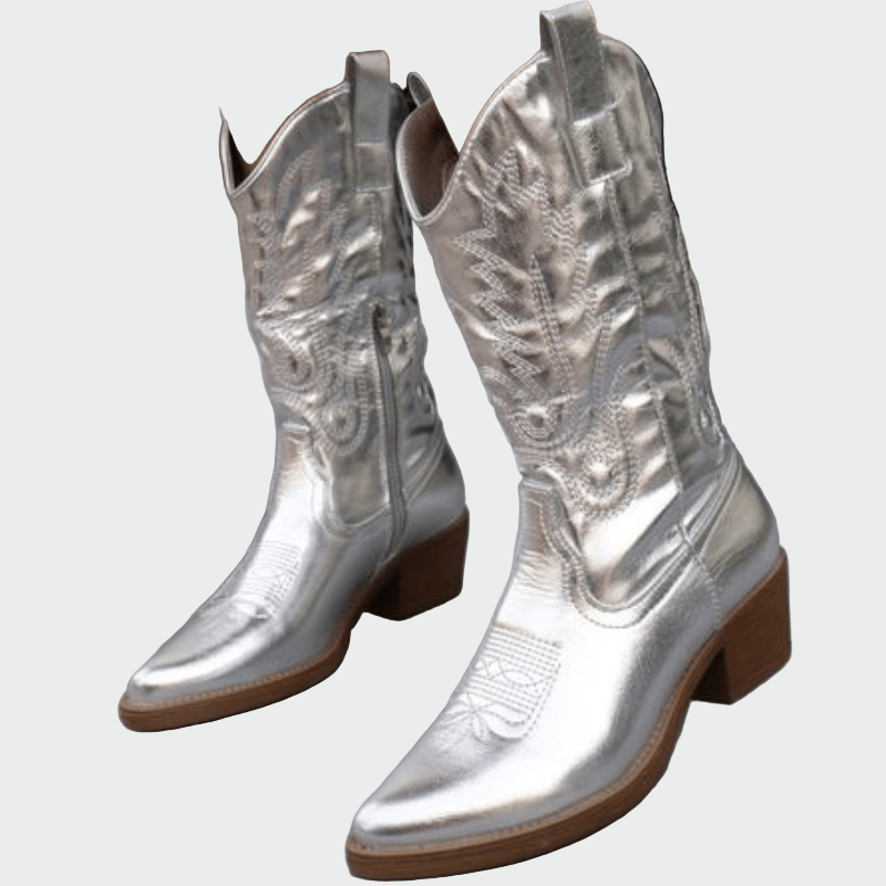 Botins de cowboy metálicos - | Benedita Lisboa