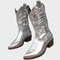 Botins de cowboy metálicos - | Benedita Lisboa