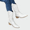 Botins de cowboy metálicos - | Benedita Lisboa