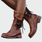 Botins de pele com atacadores - | Benedita Lisboa