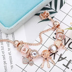 BrilhoNobre Pulseira Floco de Neve Rosas - Pendente Prata - | Benedita Lisboa