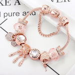 BrilhoNobre Pulseira Floco de Neve Rosas - Pendente Prata - | Benedita Lisboa