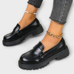 Calista™ | Mocassim para mulher com design ortopédico e cunha de cetim - | Benedita Lisboa