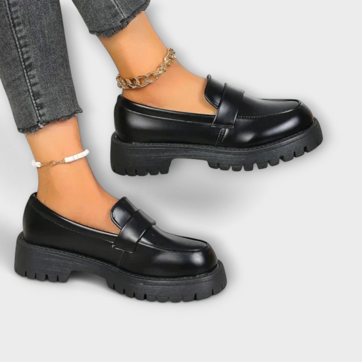 Calista™ | Mocassim para mulher com design ortopédico e cunha de cetim - | Benedita Lisboa