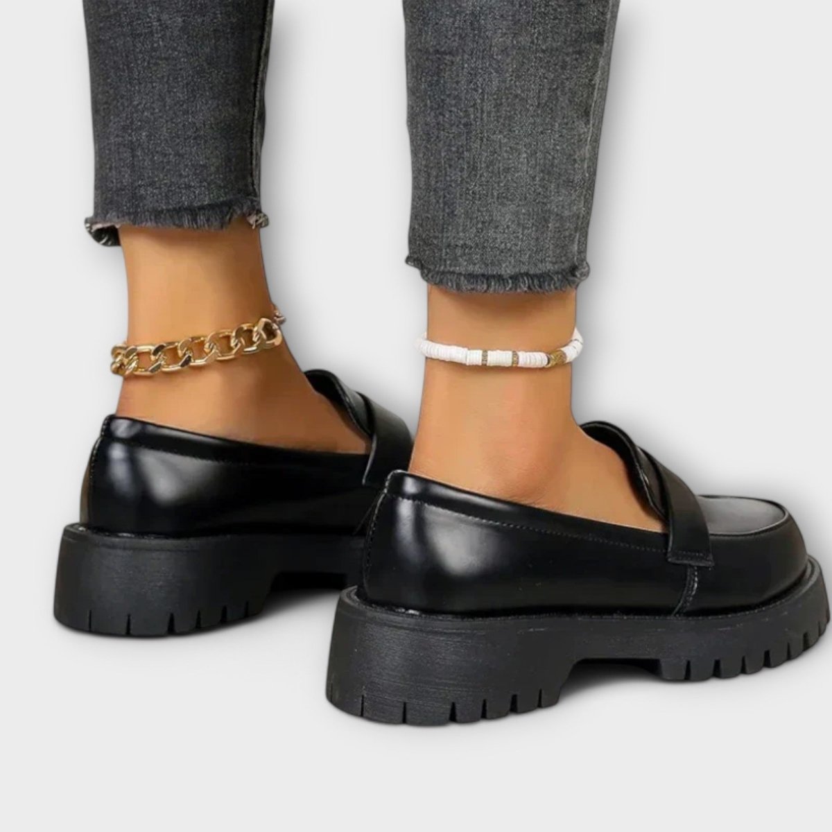 Calista™ | Mocassim para mulher com design ortopédico e cunha de cetim - | Benedita Lisboa
