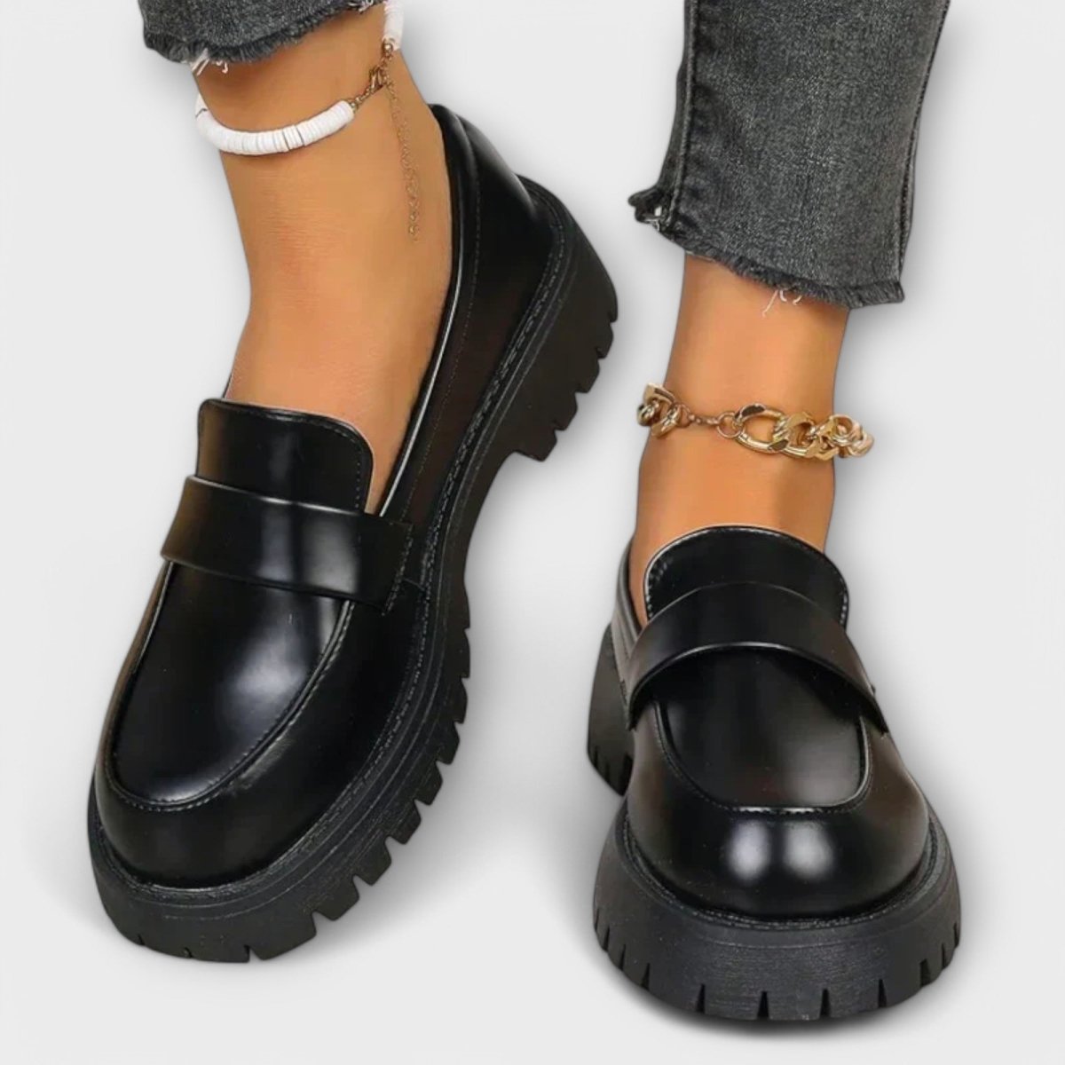 Calista™ | Mocassim para mulher com design ortopédico e cunha de cetim - | Benedita Lisboa