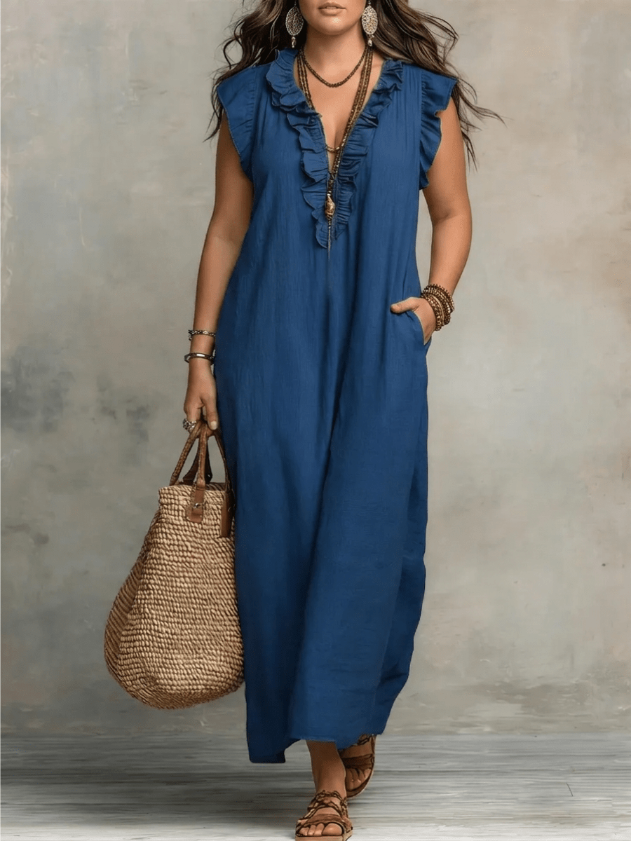 CAMÉLIA™ - VESTIDO MAXI DE VERÃO ELEGANTE - | Benedita Lisboa