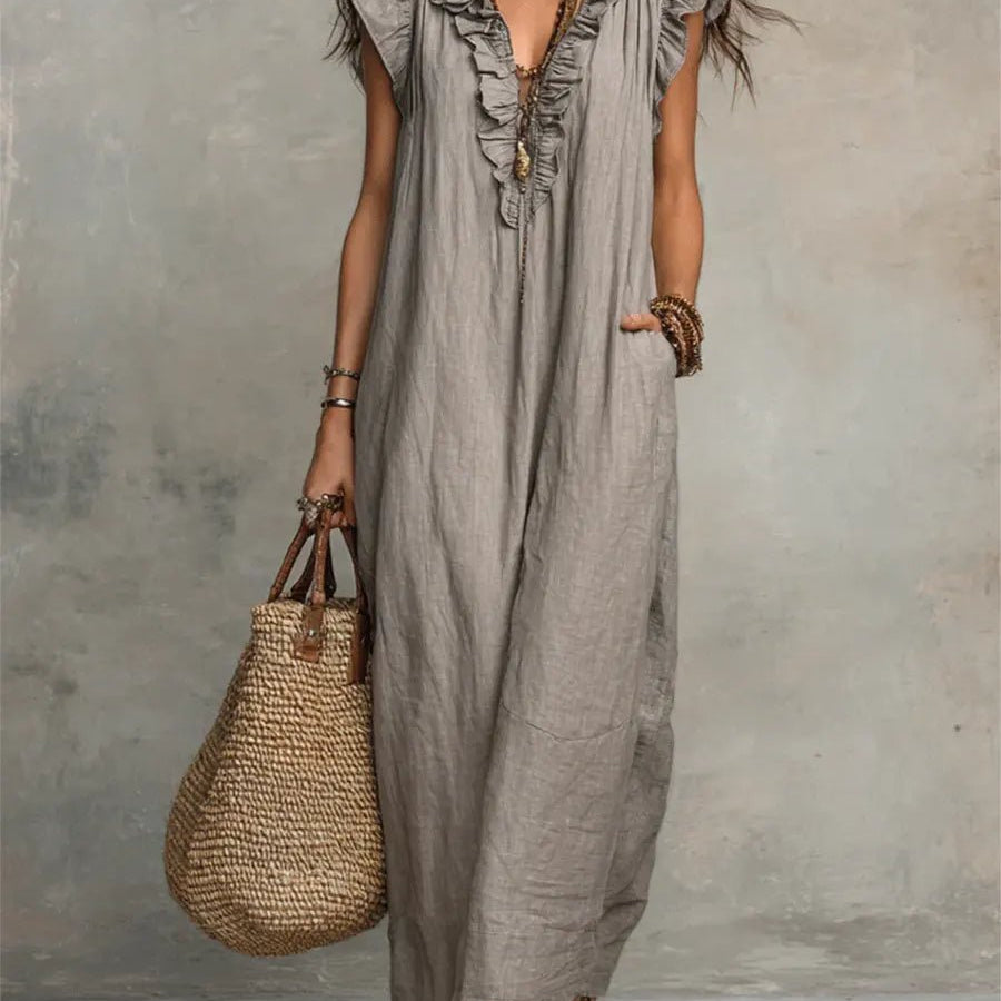 CAMÉLIA™ - VESTIDO MAXI DE VERÃO ELEGANTE - | Benedita Lisboa