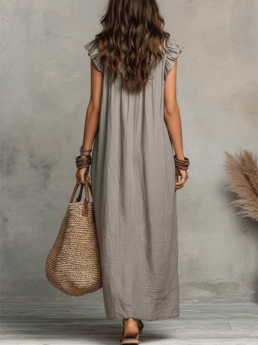 CAMÉLIA™ - VESTIDO MAXI DE VERÃO ELEGANTE - | Benedita Lisboa