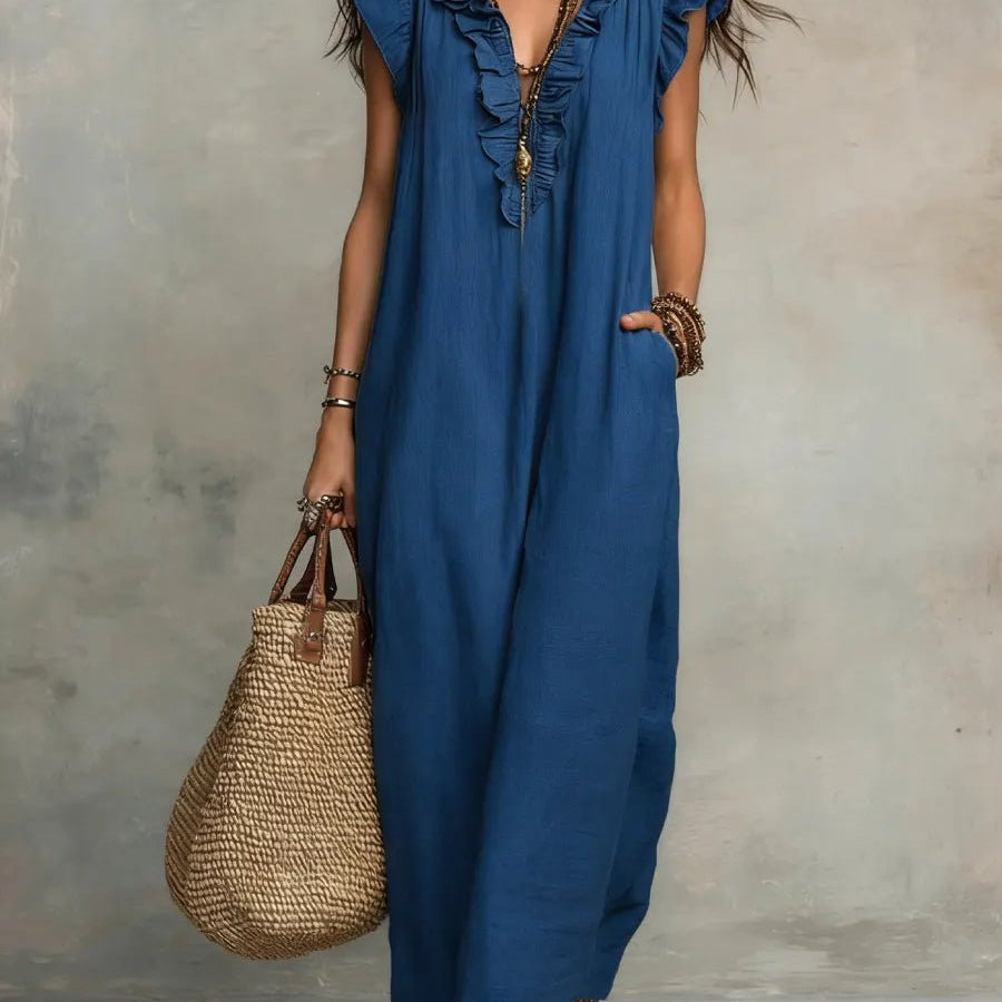 CAMÉLIA™ - VESTIDO MAXI DE VERÃO ELEGANTE - | Benedita Lisboa