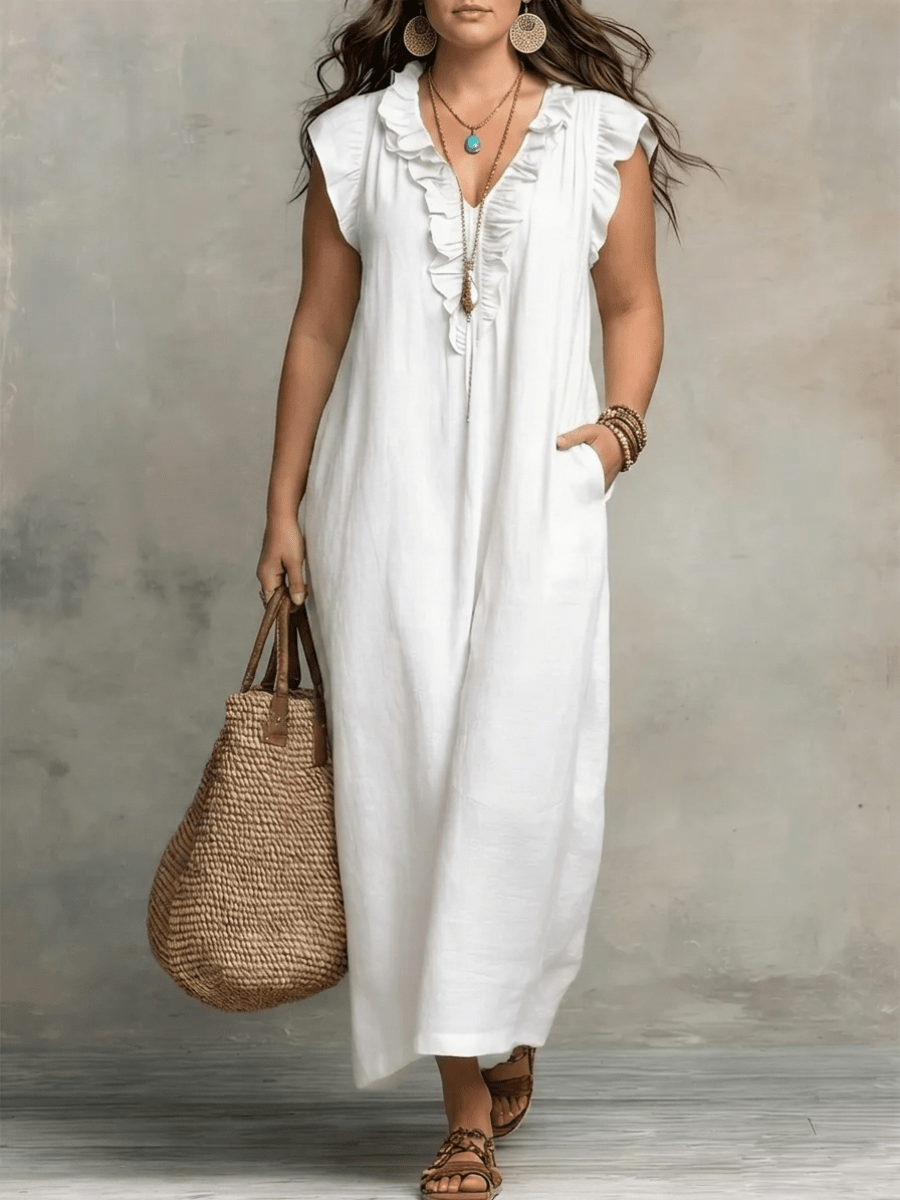 CAMÉLIA™ - VESTIDO MAXI DE VERÃO ELEGANTE - | Benedita Lisboa