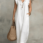 CAMÉLIA™ - VESTIDO MAXI DE VERÃO ELEGANTE - | Benedita Lisboa