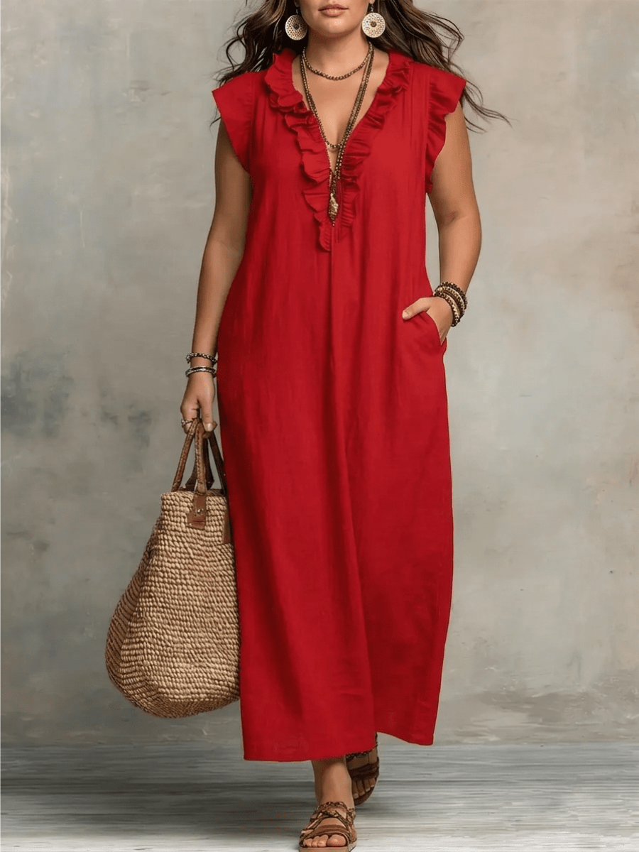 CAMÉLIA™ - VESTIDO MAXI DE VERÃO ELEGANTE - | Benedita Lisboa