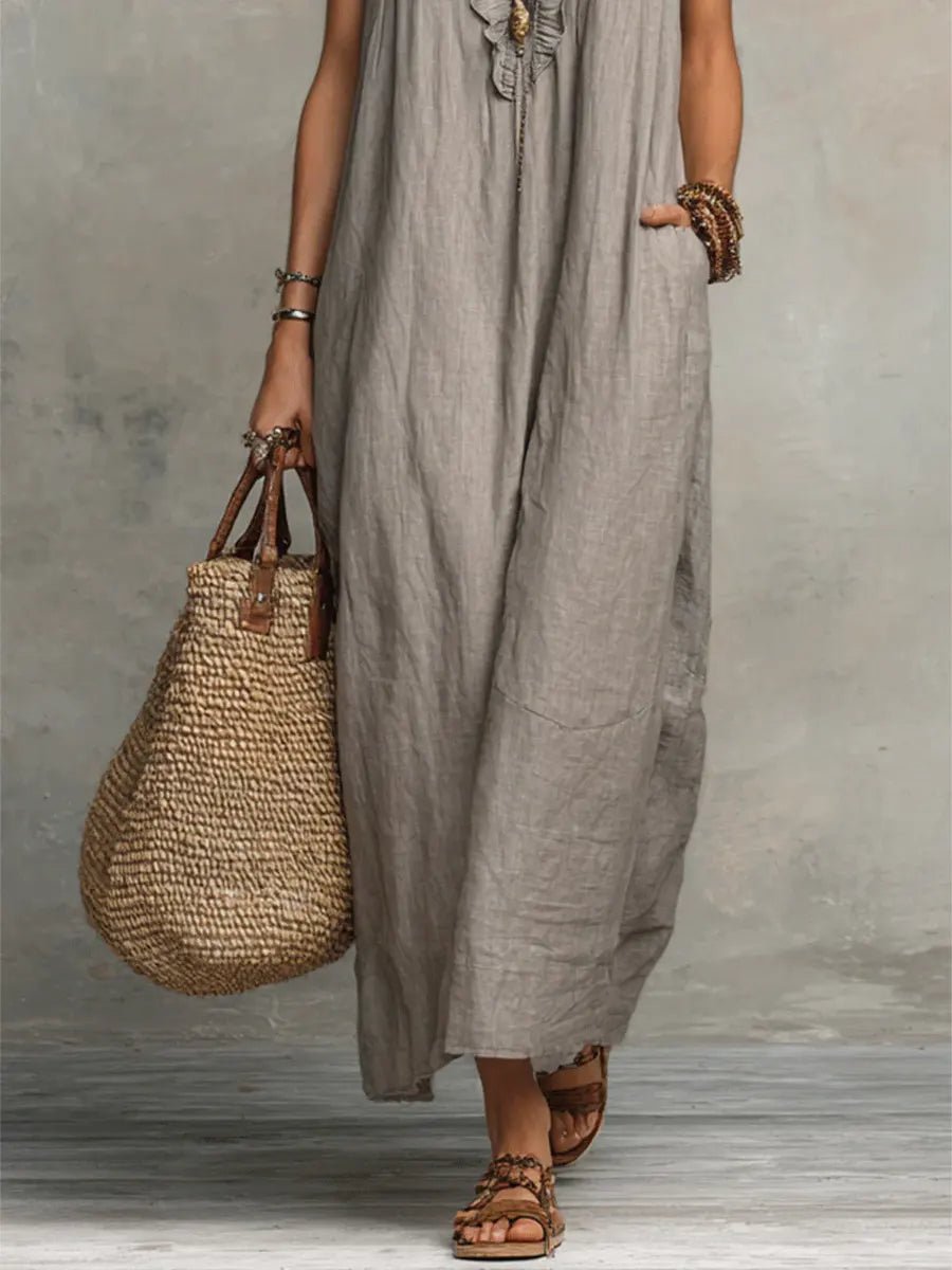CAMÉLIA™ - VESTIDO MAXI DE VERÃO ELEGANTE - | Benedita Lisboa
