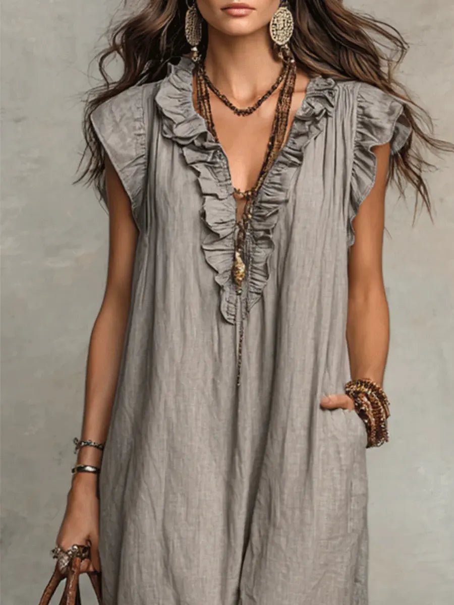 CAMÉLIA™ - VESTIDO MAXI DE VERÃO ELEGANTE - | Benedita Lisboa