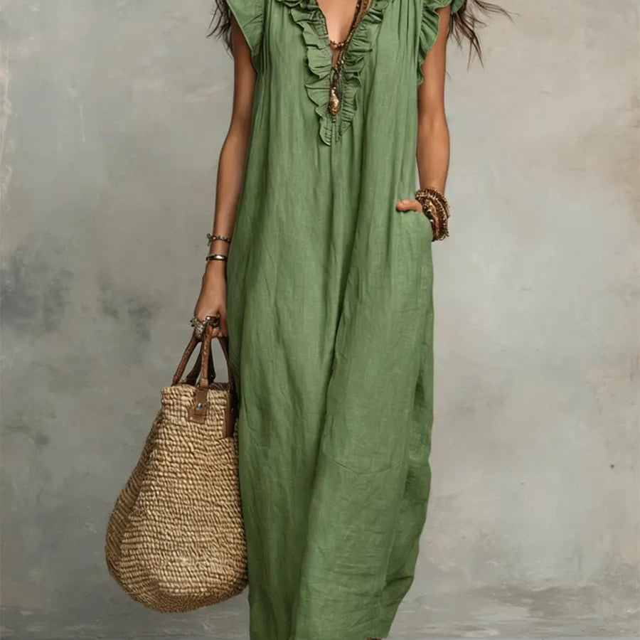 CAMÉLIA™ - VESTIDO MAXI DE VERÃO ELEGANTE - | Benedita Lisboa
