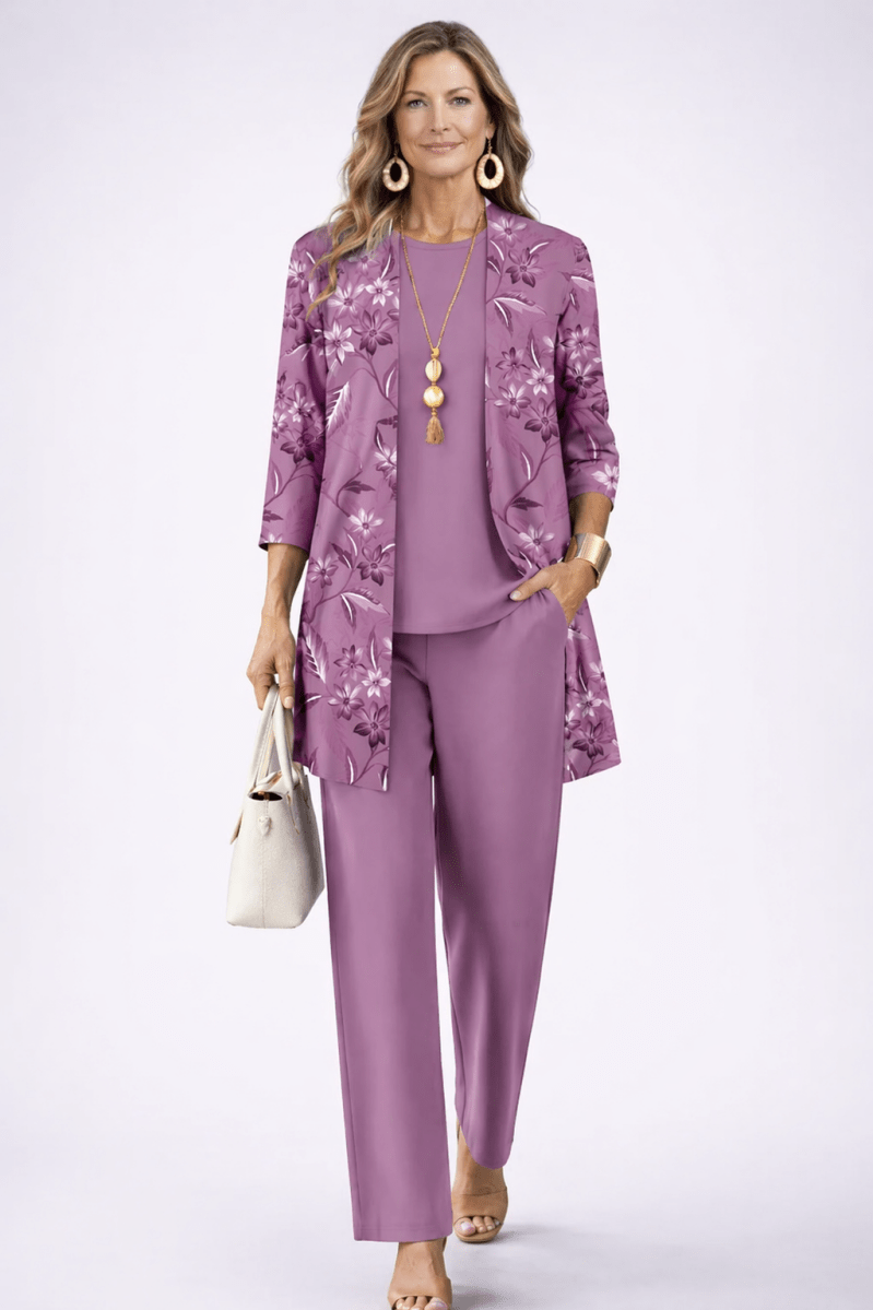Camila™ | Conjunto de 3 Peças Roxo - | Benedita Lisboa