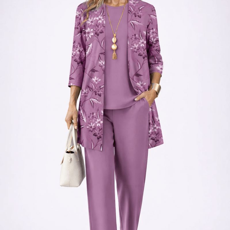 Camila™ | Conjunto de 3 Peças Roxo - | Benedita Lisboa