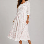 Camila™ | Vestido Bordado Flor de Cerejeira - | Benedita Lisboa