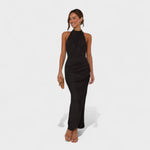 Camila™ | Vestido comprido com pregas - | Benedita Lisboa