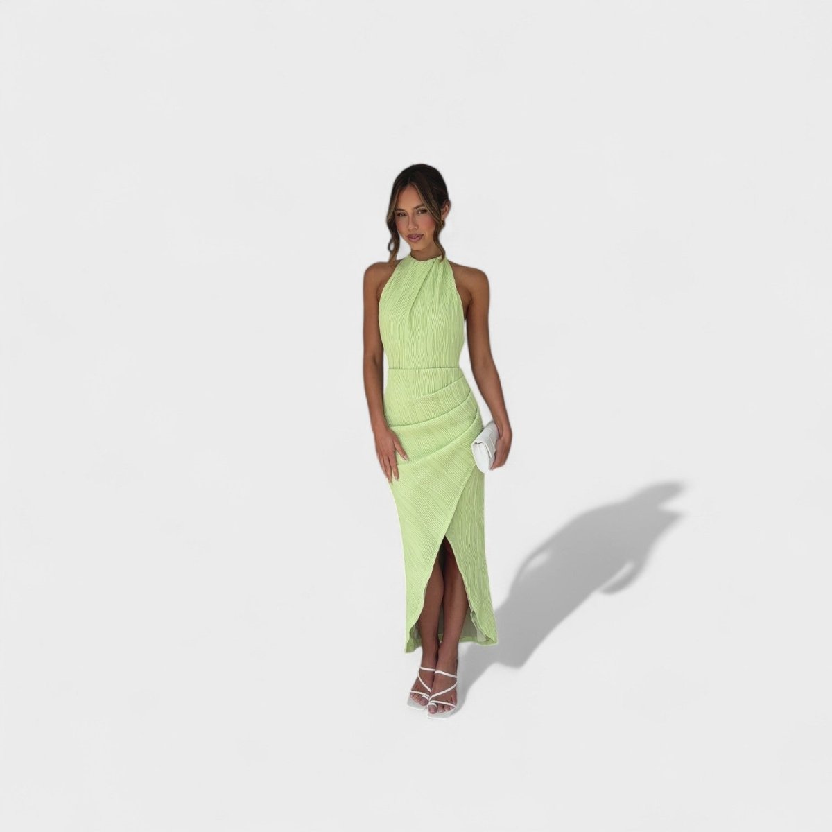 Camila™ | Vestido comprido com pregas - | Benedita Lisboa