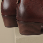 Camille™ | Botins de Luxo com Salto Baixo - | Benedita Lisboa