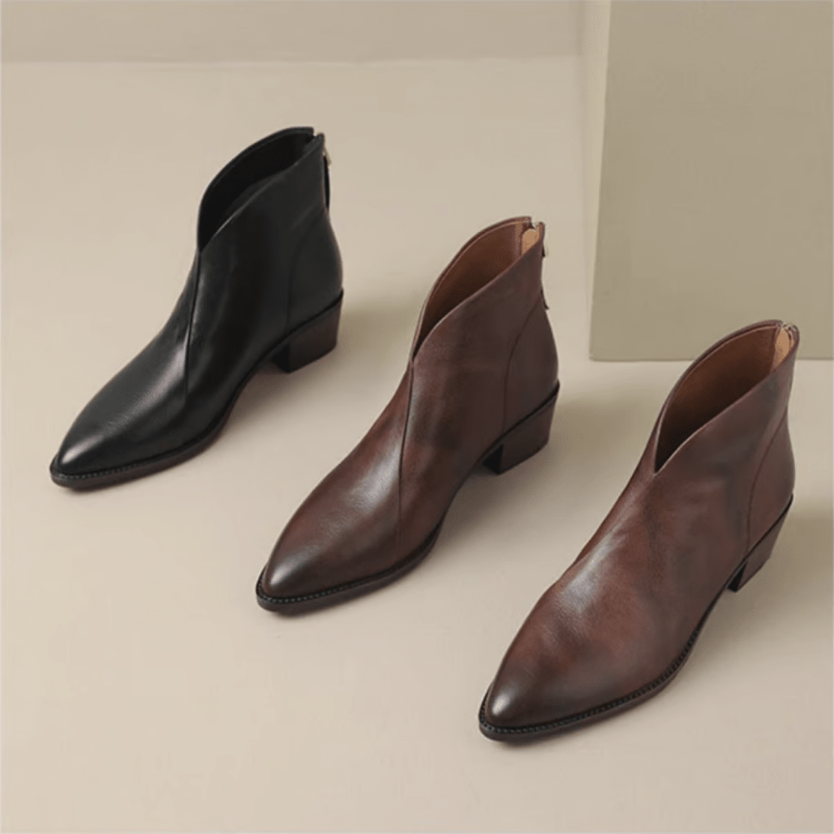 Camille™ | Botins de Luxo com Salto Baixo - | Benedita Lisboa